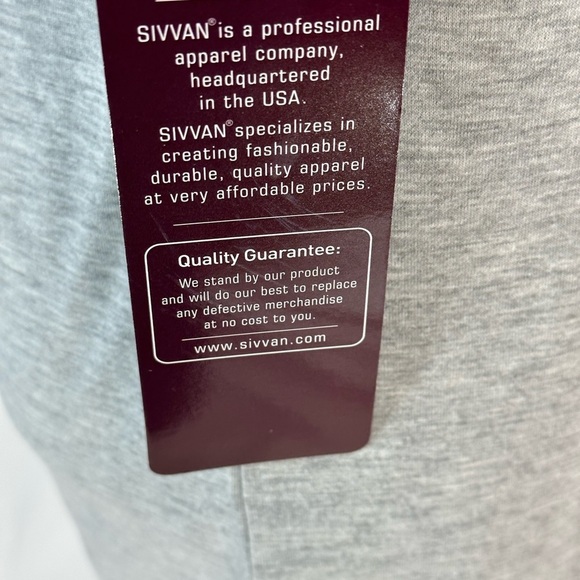 Sivvan Scrubs Crew Neck Long Sleeve Comfort Underscrub Tee - Gray - Size Large - Picture 6 of 9